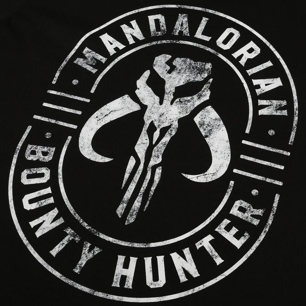 Black - Side - Star Wars: The Mandalorian Mens Emblem T-Shirt