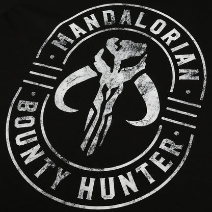 Black - Side - Star Wars: The Mandalorian Mens Emblem T-Shirt