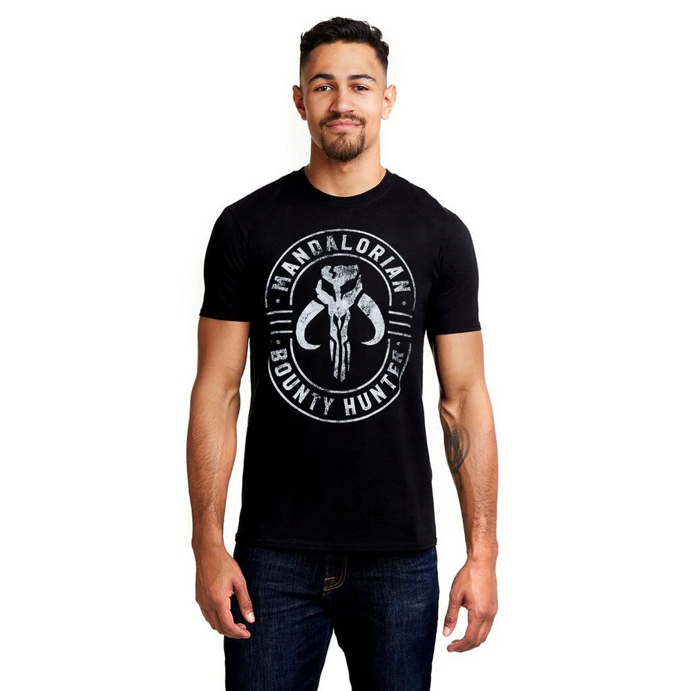 Black - Lifestyle - Star Wars: The Mandalorian Mens Emblem T-Shirt