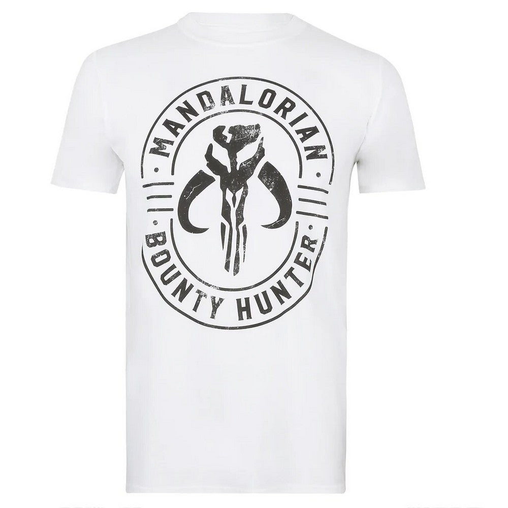 White - Front - Star Wars: The Mandalorian Mens Emblem T-Shirt