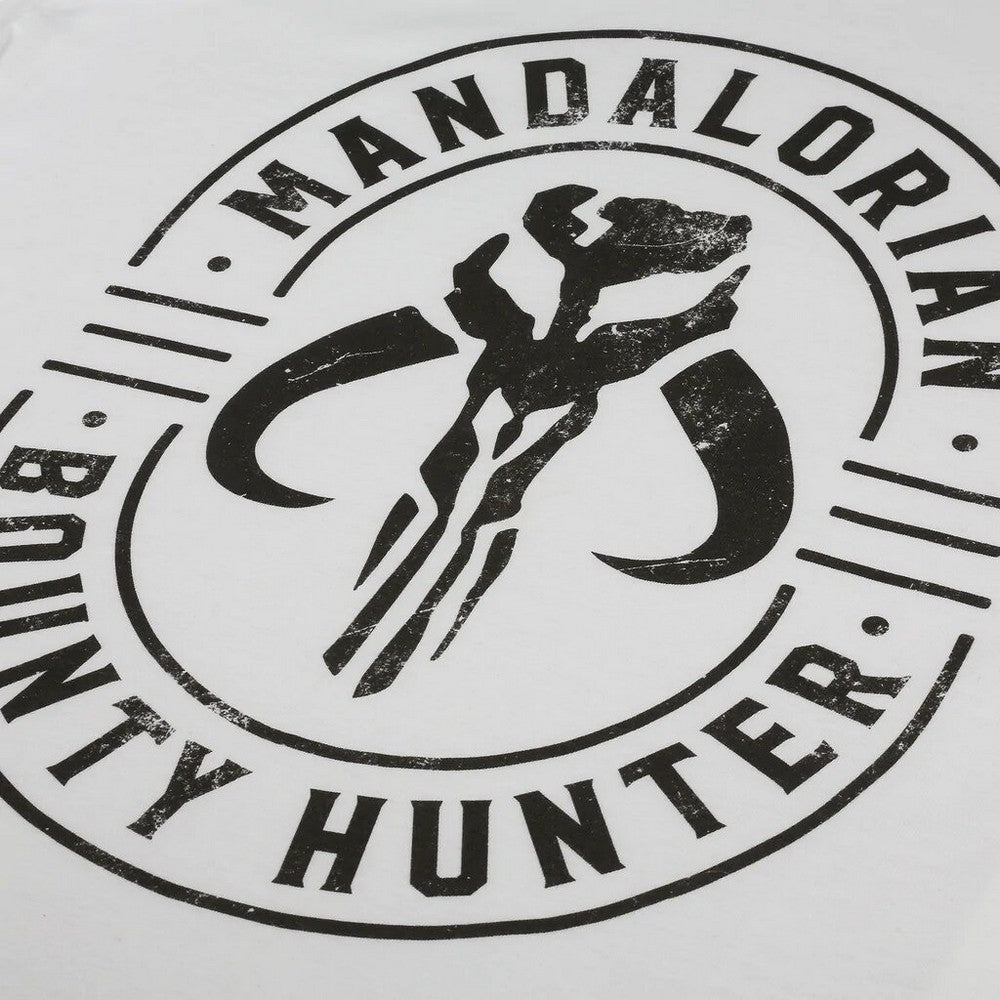 White - Side - Star Wars: The Mandalorian Mens Emblem T-Shirt