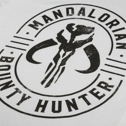 White - Side - Star Wars: The Mandalorian Mens Emblem T-Shirt