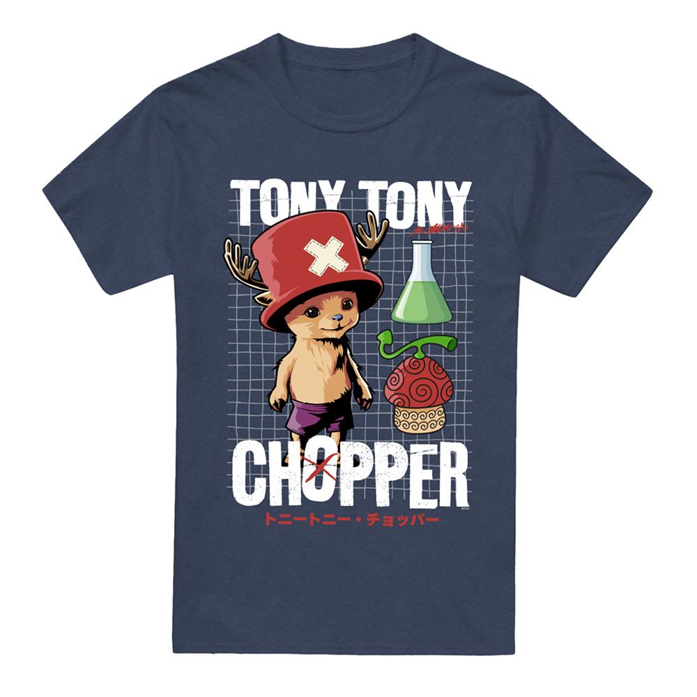 Heather Navy - Lifestyle - One Piece Unisex Adult Tony Tony Chopper Schematic Heather T-Shirt
