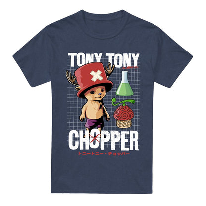 Heather Navy - Lifestyle - One Piece Unisex Adult Tony Tony Chopper Schematic Heather T-Shirt