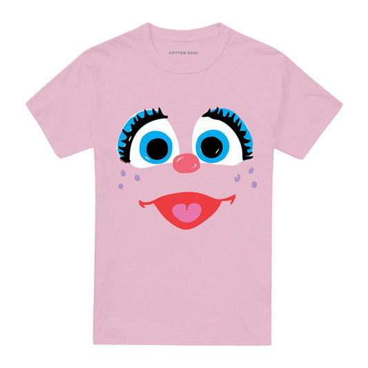 Pink - Front - Sesame Street Unisex Adult Abby Cadabby Sketch T-Shirt