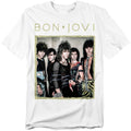 White - Front - Bon Jovi Unisex Adult Framed T-Shirt
