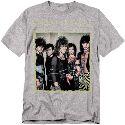 Athletic Heather - Front - Bon Jovi Unisex Adult Framed T-Shirt