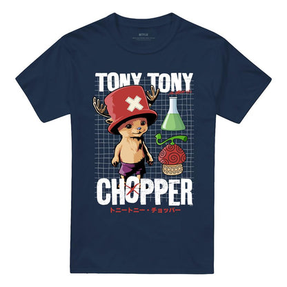Navy - Lifestyle - One Piece Unisex Adult Tony Tony Chopper Schematic T-Shirt
