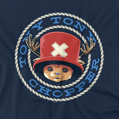Navy - Back - One Piece Childrens-Kids Tony Tony Chopper Face T-Shirt