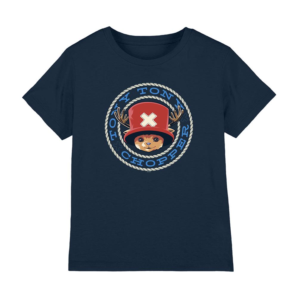 Navy - Lifestyle - One Piece Childrens-Kids Tony Tony Chopper Face T-Shirt