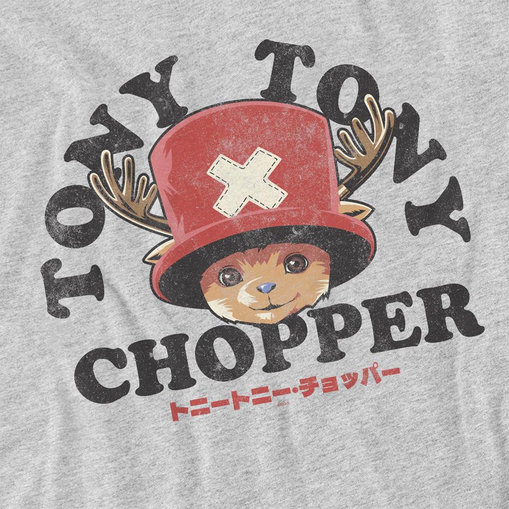 Heather Grey - Back - One Piece Unisex Adult Tony Tony Chopper Face T-Shirt