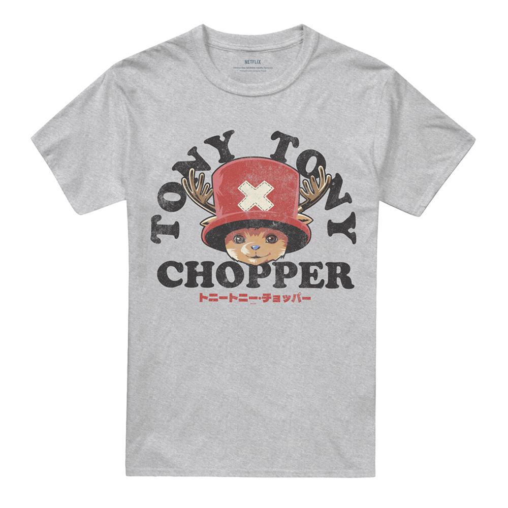 Heather Grey - Lifestyle - One Piece Unisex Adult Tony Tony Chopper Face T-Shirt