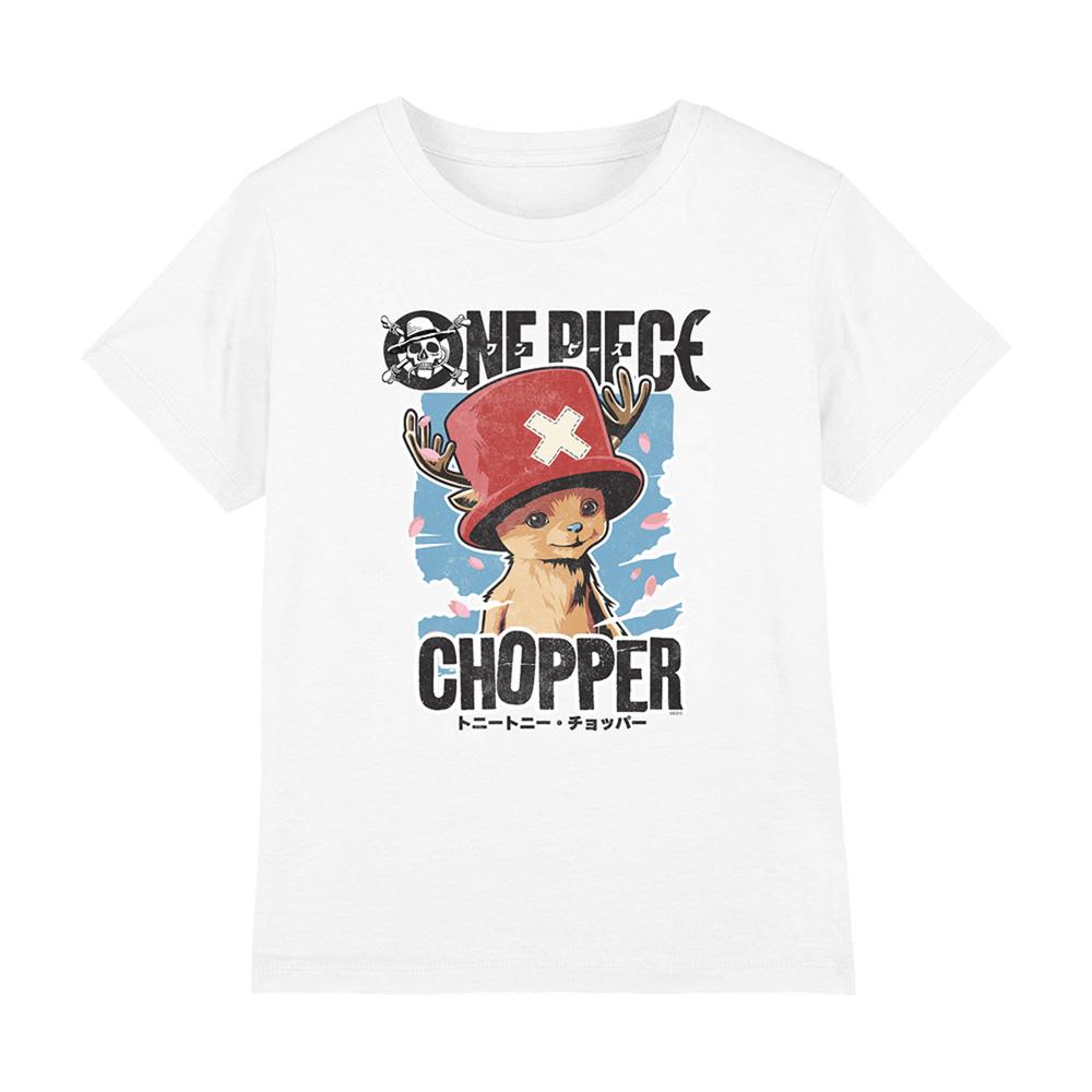 White - Lifestyle - One Piece Boys Tony Tony Chopper Portrait T-Shirt