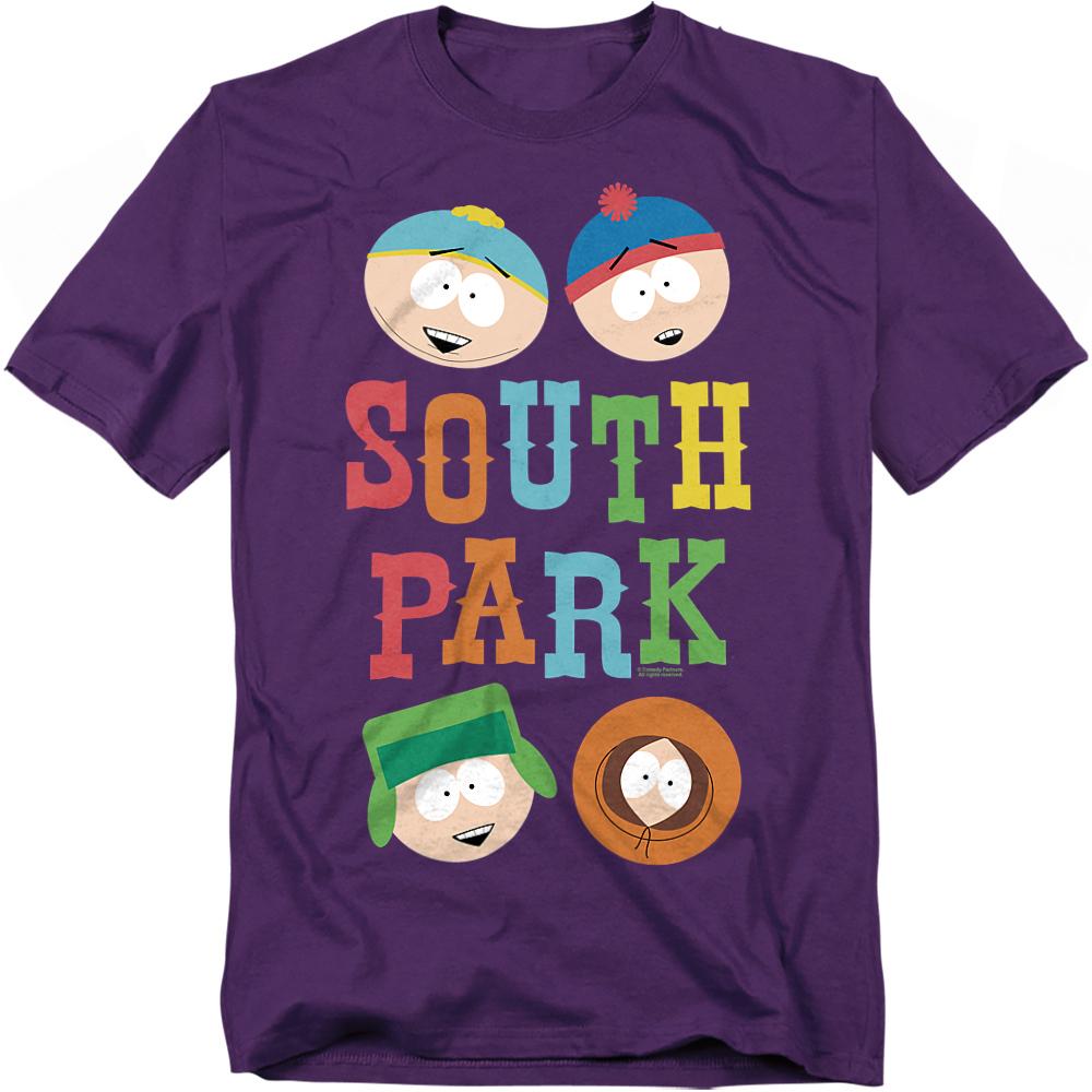 Purple - Front - South Park Unisex Adult Best Buds T-Shirt
