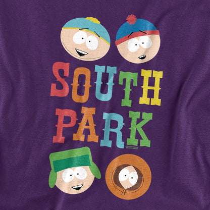 Purple - Back - South Park Unisex Adult Best Buds T-Shirt