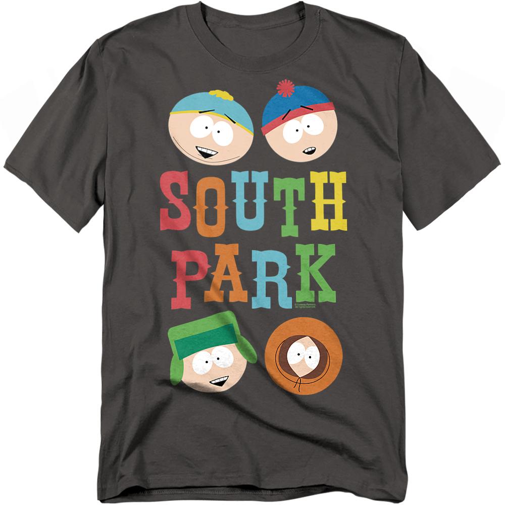 Charcoal - Front - South Park Unisex Adult Best Buds T-Shirt