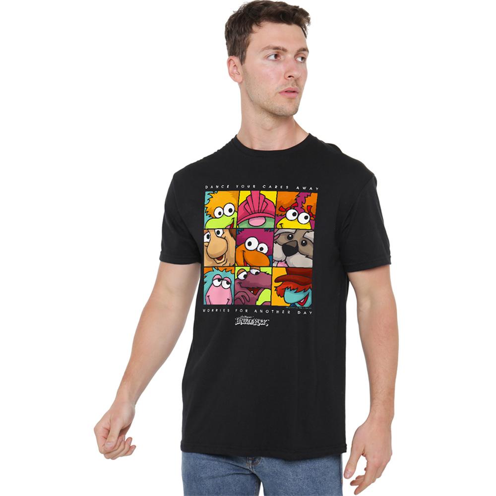 Black - Back - Fraggle Rock Unisex Adult Square T-Shirt