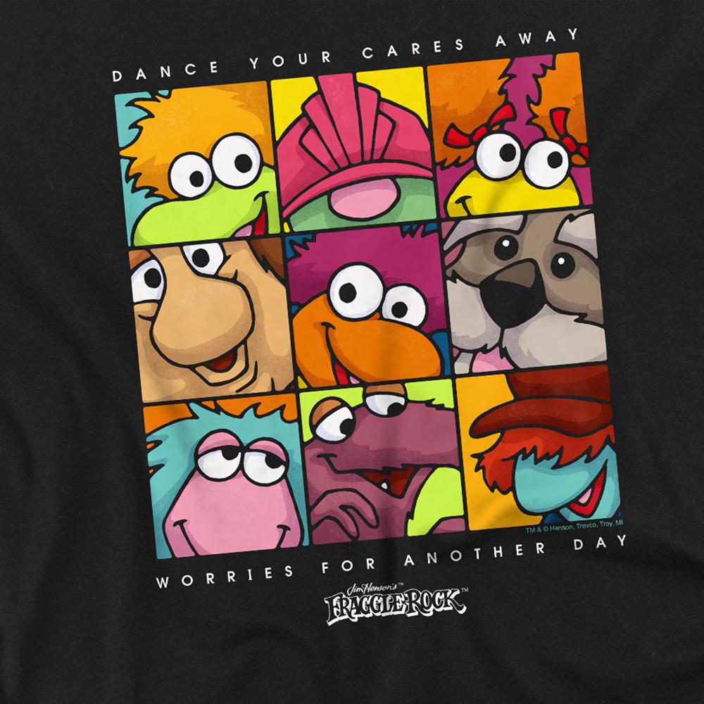 Black - Side - Fraggle Rock Unisex Adult Square T-Shirt