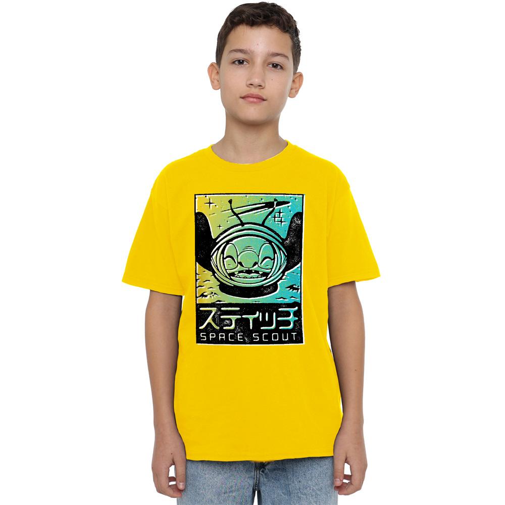 Yellow - Front - Lilo & Stitch Boys Anime T-Shirt