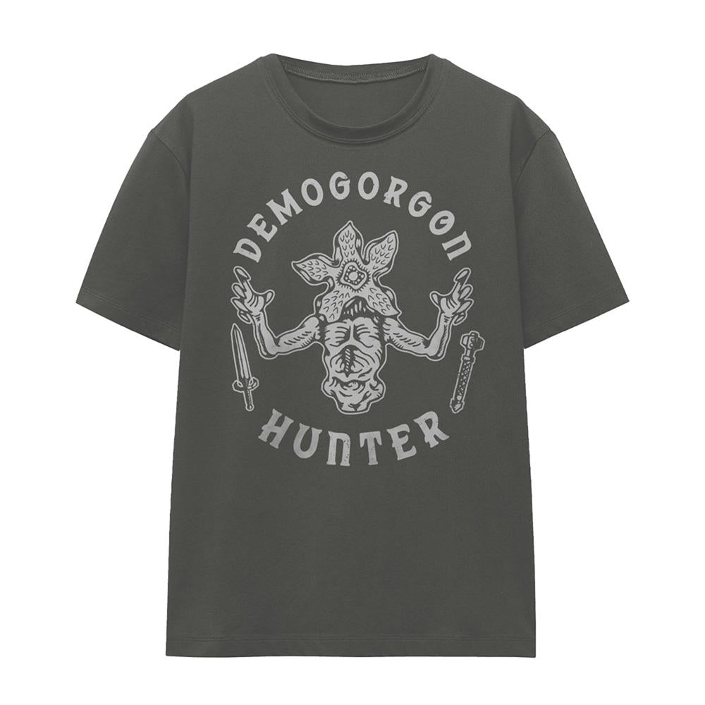Black - Front - Stranger Things Womens-Ladies Demogorgon Hunter T-Shirt
