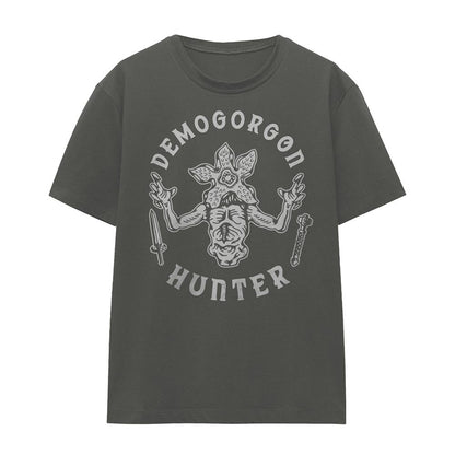 Black - Front - Stranger Things Womens-Ladies Demogorgon Hunter T-Shirt