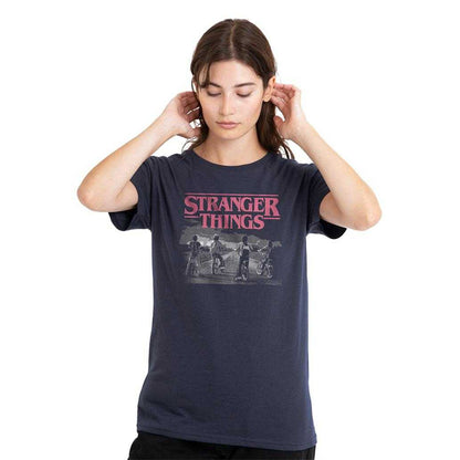 Deep Navy - Lifestyle - Stranger Things Womens-Ladies Vintage Poster T-Shirt