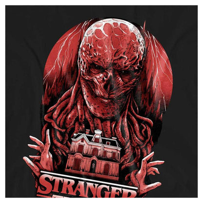 Black - Side - Stranger Things Womens-Ladies Vecna Horror T-Shirt