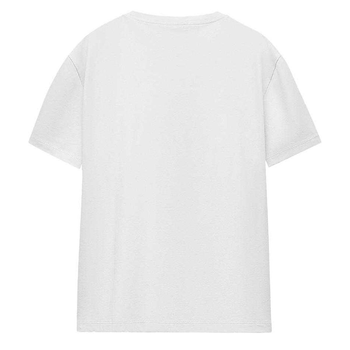 White - Back - Stranger Things Womens-Ladies Seasons Eatings Pizza T-Shirt