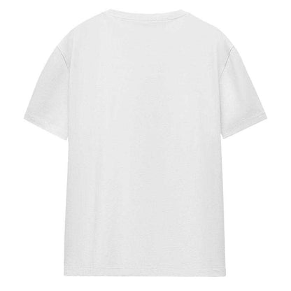 White - Back - Stranger Things Womens-Ladies Seasons Eatings Pizza T-Shirt