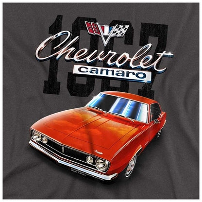 Charcoal - Side - Chevrolet Unisex Adult Classic Camaro Long-Sleeved T-Shirt