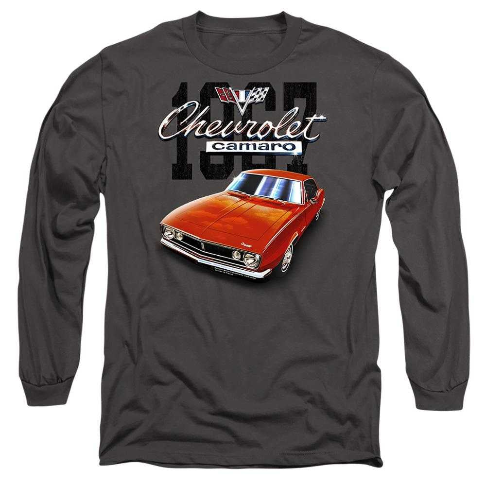 Charcoal - Front - Chevrolet Unisex Adult Classic Camaro Long-Sleeved T-Shirt