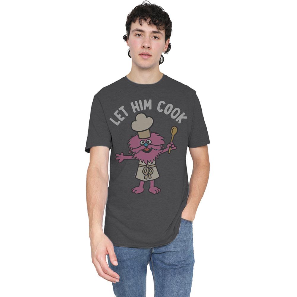 Charcoal - Back - Sesame Street Unisex Adult Let Him Cook T-Shirt