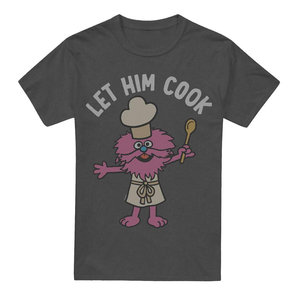 Charcoal - Front - Sesame Street Unisex Adult Let Him Cook T-Shirt