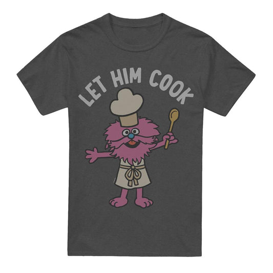 Charcoal - Front - Sesame Street Unisex Adult Let Him Cook T-Shirt