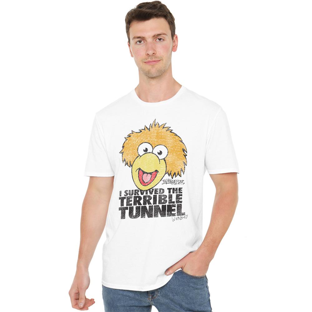 White - Back - Fraggle Rock Unisex Adult Terrible Tunnel T-Shirt