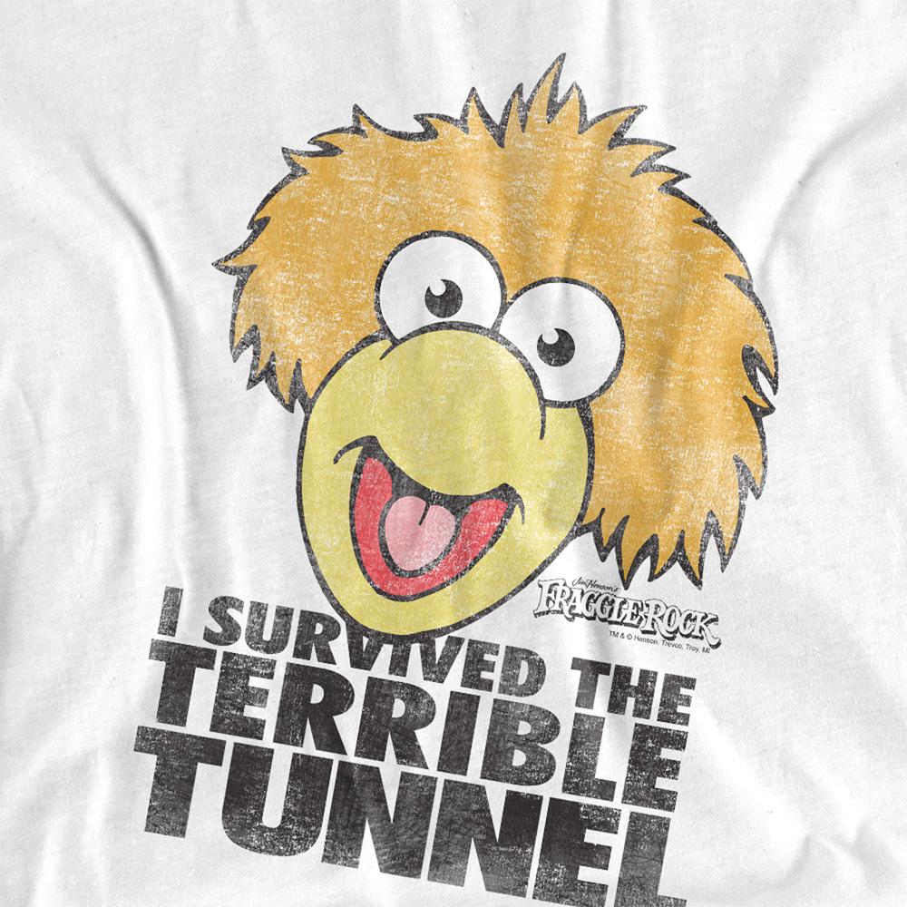 White - Side - Fraggle Rock Unisex Adult Terrible Tunnel T-Shirt