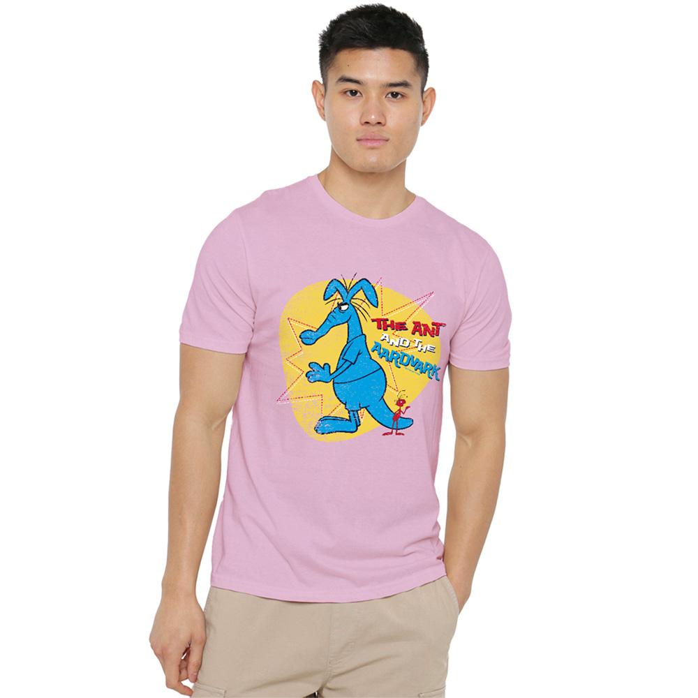 Pink - Back - Pink Panther Unisex Adult The Ant & the Aardvark T-Shirt