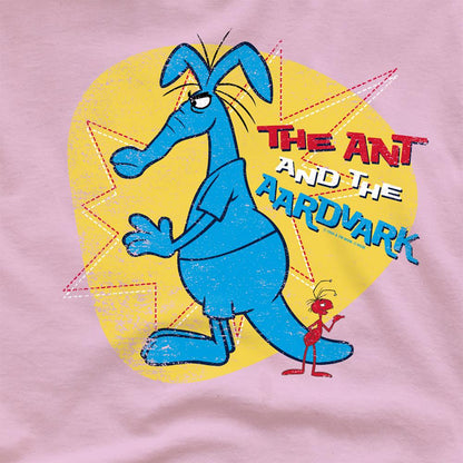 Pink - Side - Pink Panther Unisex Adult The Ant & the Aardvark T-Shirt