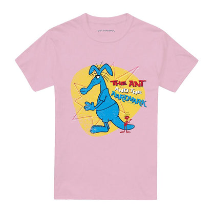 Pink - Front - Pink Panther Unisex Adult The Ant & the Aardvark T-Shirt