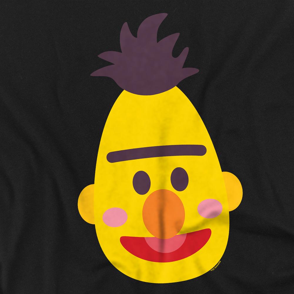 Black - Side - Sesame Street Unisex Adult Bert Kawaii Face T-Shirt