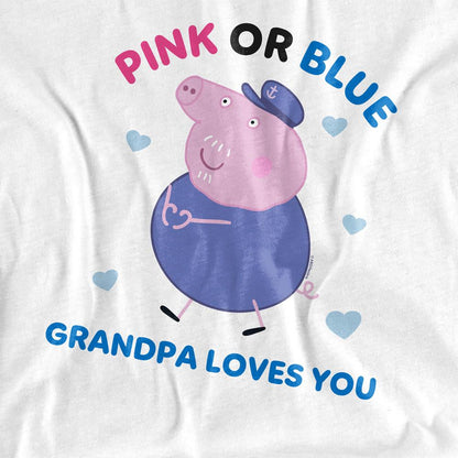 White - Back - Peppa Pig Womens-Ladies Pink Or Blue Grandma Pig Loves You T-Shirt