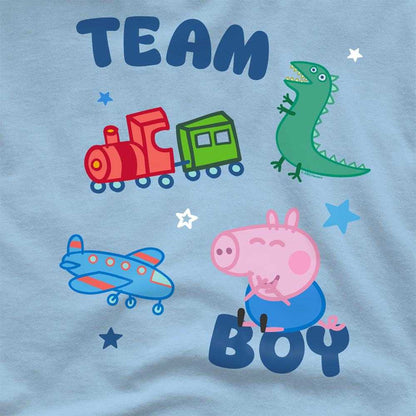 Sky Blue - Side - Peppa Pig Unisex Adult Team Boy George Pig Icons T-Shirt