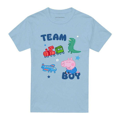 Sky Blue - Front - Peppa Pig Unisex Adult Team Boy George Pig Icons T-Shirt