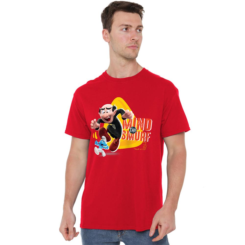Red - Back - The Smurfs Unisex Adult Mind The Smurf Gargamel T-Shirt