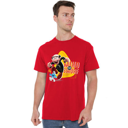 Red - Back - The Smurfs Unisex Adult Mind The Smurf Gargamel T-Shirt
