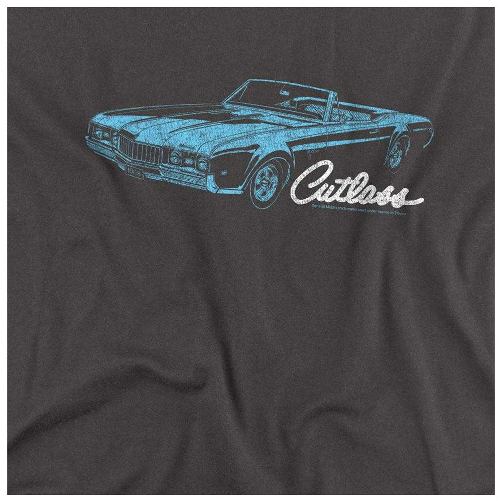 Charcoal - Side - Oldsmobile Unisex Adult 68 Cutlass Long-Sleeved T-Shirt