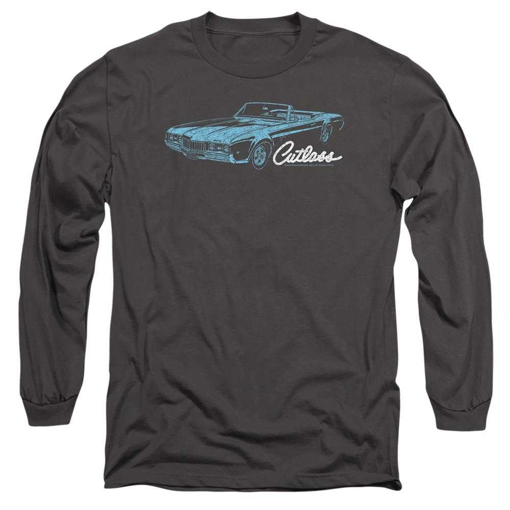 Charcoal - Front - Oldsmobile Unisex Adult 68 Cutlass Long-Sleeved T-Shirt
