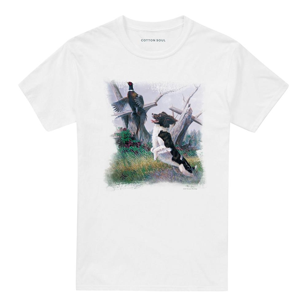 White - Front - Wild Wings Unisex Adult Wildlife Springer With Pheasant T-Shirt