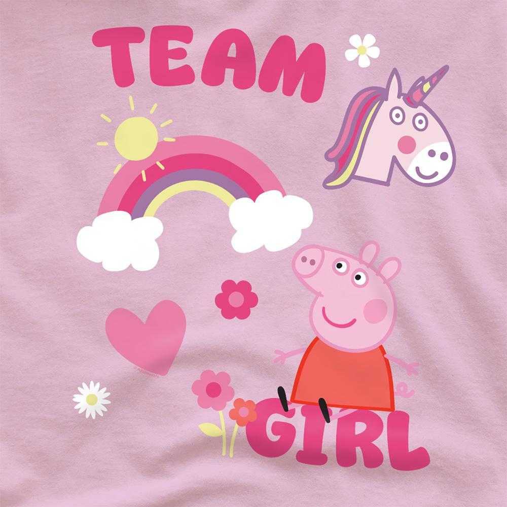Light Pink - Side - Peppa Pig Unisex Adult Team Girl Icons T-Shirt