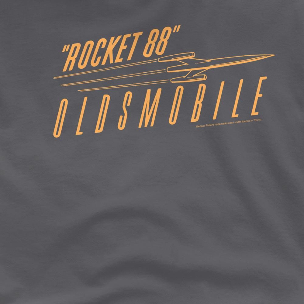 Charcoal - Side - Oldsmobile Unisex Adult Retro 88 T-Shirt